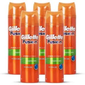 질레트 퓨전 하이드라 센서티브 스킨 쉐이빙젤 200ml(195g) 5개