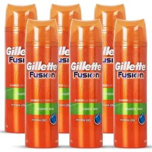 질레트 퓨전 하이드라 센서티브 스킨 쉐이빙젤 200ml(195g) 6개