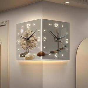 모서리 시계 코너 특이한 양면 벽시계 소형