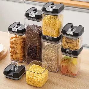 [골드스마일]밀폐 곡물통 잡곡 보관 용기 세트 밀폐보관통 사각밀폐용기