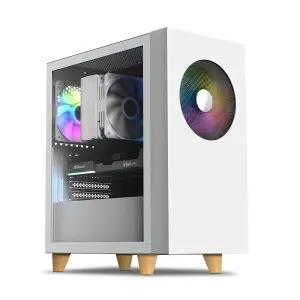 마이크로닉스 WIZMAX 우퍼 딥톤 미니타워 PC 케이스 화이트