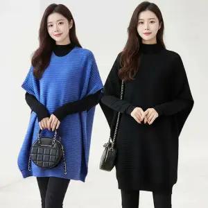 [루미루나]루즈핏케이프니트2종