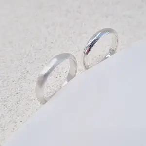 99.9% 3.5mm / 4.5mm 순은 반지 - 은가락지 엥게이지 쌍가락지 은 여성 한복반지 무광