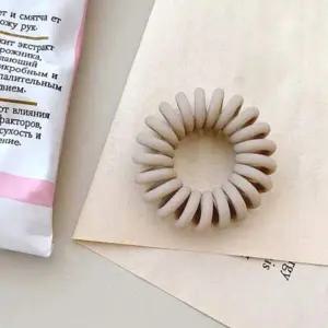 [셀러에이드]꼬임방지 파스텔 무광 전화선 스프링 헤어끈 그레이