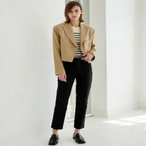 여성 기모 밴딩 치노팬츠 블랙