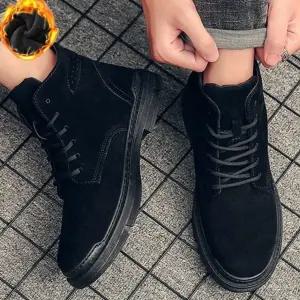 남자 데일리캐주얼스웨이드원단 재질 힐업 기모원단 올데이 워커슈즈 TTG02