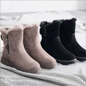 여자 기모부츠 겨울 스웨이드 털안감 여성 방한 부츠
