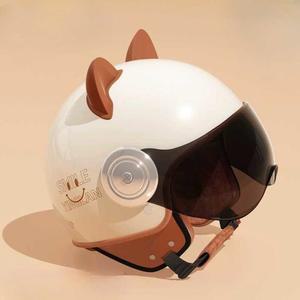 고양이귀 헬멧 동물귀 스키 반모 장식 바이크 개성 화이트