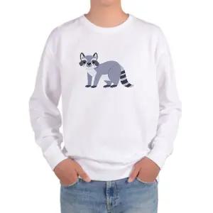 [하프클럽/알티피아]맨투맨 너구리 라쿤 동물원 야생 프린트티셔츠