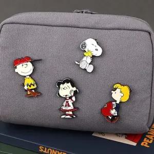 피너츠 스누피 75주년 캐릭터 핀뱃지 1P 백참 브로치 스누피뱃지