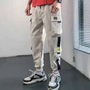 기모 카고 바지 건빵 주머니 패치 로고 스트릿 팬츠 남자작업복 남성솜