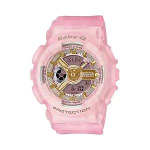 [신세계라이브쇼핑]베이비지 BA-110SC-4A 씨 글래스 핑크 여성 아날로그 디지털 우레탄 시계