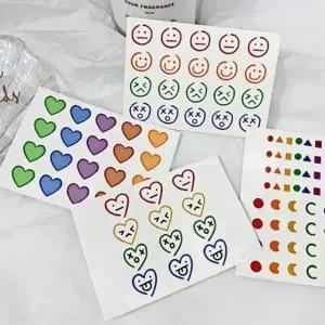 타투 스티커 마스크 페이스 하트