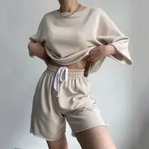 VOOY 홈웨어 빅사이즈여성쇼핑몰 운동복 빅사이즈쇼핑몰 반팔티셔츠 트레이닝세트 반바지