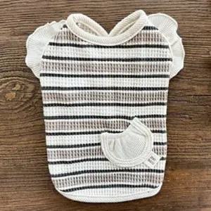 강아지 스트라이프 프릴 니트 조끼 2XL 1P 티셔츠 WFFVCAW