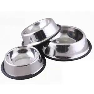 고품질 반려동물 스텐 식기 18cm 3개 강아지 사료 그릇 애견 급식기 (WFKIOUO)