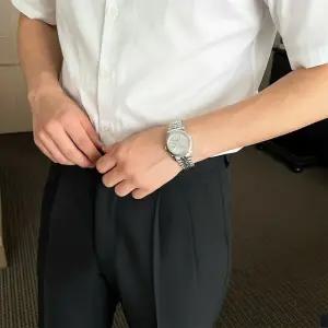 비비오 메탈시계 손목시계 금장 은장 정장 스레스워치 심플 남성시계 3컬러 (WFKIWGF)