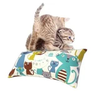 고양이 핸드메이드 캣닢 쿠션 중형 1P 바스락 애착 (WFKJWJS)
