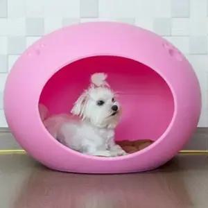 강아지 하우스 애견 텐트 반려견 고양이 공간 이동식 핑크색 집 (WFKKYPR)