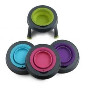 강아지 외출용 접이식 식기 대형 간식 물그릇 밥그릇 (WFKKYMR)