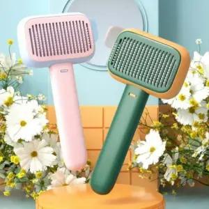 강아지 원터치 소프트 털갈이 그루밍 핀 빗 브러쉬 1P (WFKKPMR)