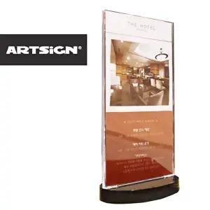 고품질 B타원받침 POP 메뉴판꽂이 스탠드 메뉴꽂이 POP꽂이 양면꽂이 가격표 WFHU2GE