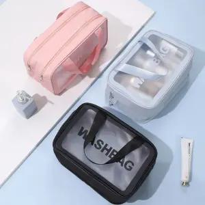 파우치 워터파크 수영가방 PVC 목욕가방 메쉬 비치백 투명 워시백 대용량 2중구조 ABNJ