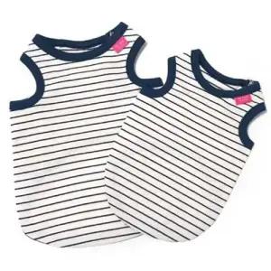 강아지여름옷 댄디 민소매 나시 1P 애견 줄무늬티셔츠 WA7075D
