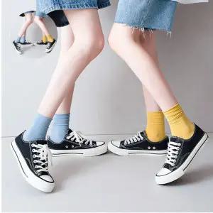 (제스트)사계절 여자 데일리 골지 롤링 양말 컬러 스타킹 발목