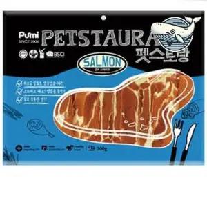 강아지 자연 연어 스테이크 간식 300g 애견 WFHBRVV