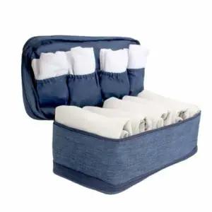 속옷 파우치 양말 여행 휴대용 캐리어 수납 네이비