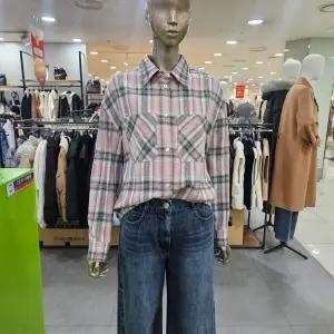 시슬리/애플아울렛/리브 체크 셔츠 SAWSA2611