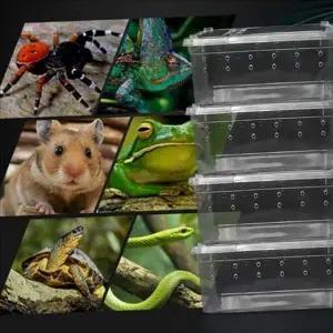 환기형 사육용 케이지 소형 달팽이 리빙박스 반려동물 다용도 투명