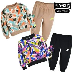 [보리보리/플레이키즈프로]나이키 키즈 크루 상하복 세트 A243ST884P