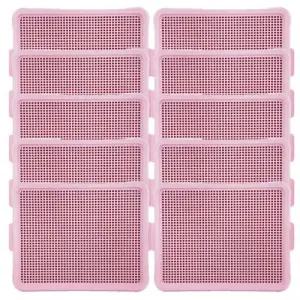 강아지 원터치 그물망 배변판 핑크 10P 화장실 실내 WFIEAVJ