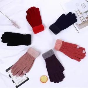 은창]손목 풍성 비비드 니트 손가락 장갑 핸드워머 털장갑 겨울장갑 겨울 방한 보온 공용 여성용