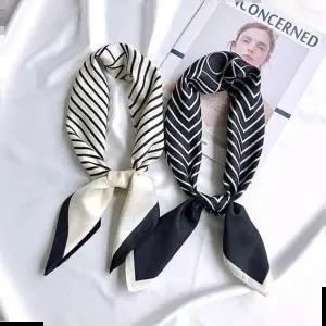 데일리스카프 여성 페미닌 실크 스카프 두건 가방끈 얇은 머플러 1P