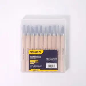 델리 목공예 조각칼 10종 세트 정밀 조각용 공예 고무판 과일 석고 DIY 핸드메이드 도구