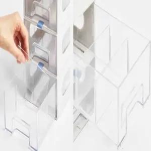 ( )시스맥스 스마트 멀티박스 3단 화장품보관함 데스크수납함 주방정리함 물품보관함 악세사리보관함