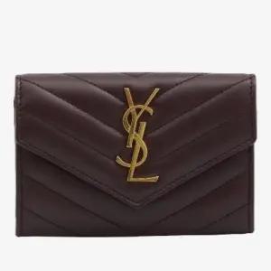 골드 로고 퀼티드 가죽 지갑 414404AAA44 6195