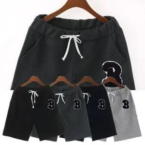 B패치 5부 트레이닝반바지 팬츠 짧은바지 이쁜바지