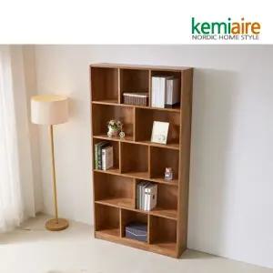 오델로 고무나무원목 5단 1000 월넛책장 KFZ-963