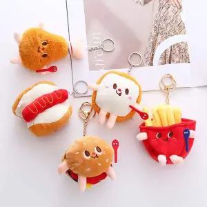 햄버거 인형 키링 감자튀김 닭다리 식빵 패스트푸드