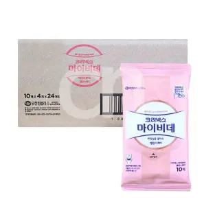 유한킴벌리 크리넥스 마이비데 밸런스 케어 화장실용 물티슈 휴대용 10매 x 96팩(1BOX)