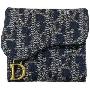 [명품] 오브리크 자카드 새들 로투스 데님 반지갑 블루 지갑 S5652CDJB 928