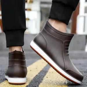 남성 장마철 패션장화 무광 방수장화 레인부츠 작업화