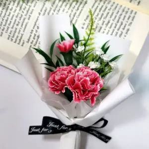 납골당 추모 성묘 조화 카네이션 미니 꽃다발 양면테이프 큐방 동시부착