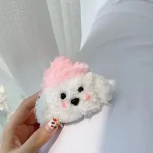 유니블링 에어팟 1/2 차이팟 강아지 뜨개질 케이스/325핑크모자