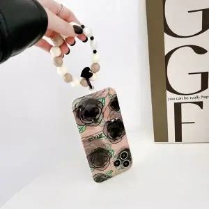 유니블링 아이폰 14 13 12 11 로즈 비즈 팔찌 스트랩 케이스