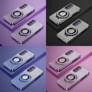 유니블링 갤럭시s25 24 23 글리터 맥세이프 호환 투명 링케이스